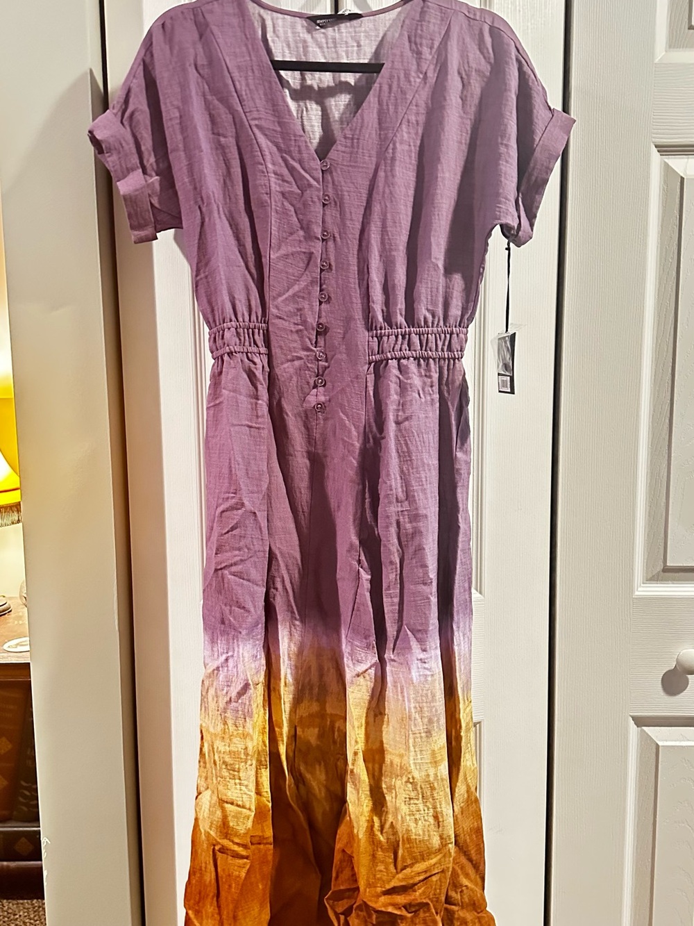Simply Vera Vera Wang Lavender to Burnt Orange Ombre Maxi Dress
